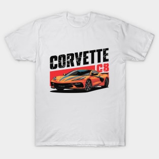 Corvette C8 Vintage Car T-Shirt